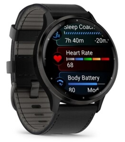Умные часы Garmin Venu 3, 1.4' AMOLED, 5G, Wi-Fi, Bluetooth, NFC, IP68, черный