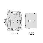 Комплект механизма розетки ALFA Антрацит серый 2USB A+C 20W (быстрая зарядка) QUANT (AP6610, VM177) MA661010, фото2