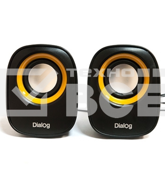 Колонки Dialog Colibri AC-06UP BLACK {акустические колонки 2.0, 6W RMS, питание от USB}
