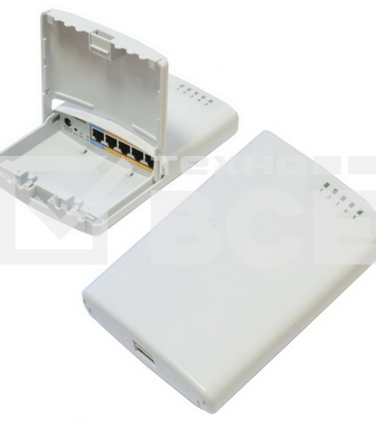 Маршрутизатор MikroTik RB750P-PBr2 PowerBox with 650MHz CPU, 64MB RAM, 5xLAN (four with PoE out), RouterOS L4, outdoor case, PSU, PoE, mounting set