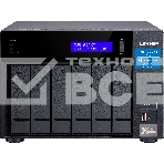 Сетевое хранилище без дисков SMB QNAP TVS-672XT-i3-8G 6-Bay NAS, Intel Core i3-8100T 4-core 3.1 GHz Processor, 8GB DDR4 RAM (max 32GB RAM), 6x 2.5