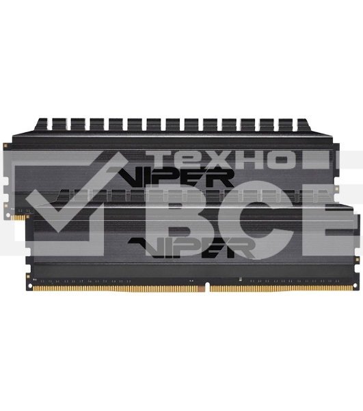 Оперативная память Patriot Viper 4 Blackout, DDR4, 8GB (2x4 GB), 3000 MHz, CL16, радиатор, черный