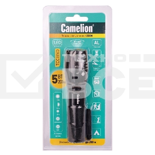 Фонарь ручной Camelion LED51530 черный 3Вт лам.:светодиод. AAAx3 (14536)