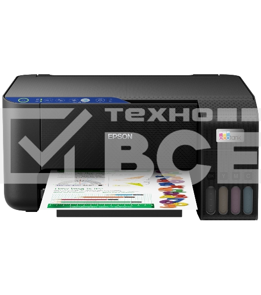 МФУ струйный Epson EcoTank L3251 (C11CJ67419/C11CJ67302/C11CJ67518), A4, цветное, печ. до 33 стр/мин. (ч/б) до 15 стр/мин. (цвет), скан. до 5 стр/мин., 5760 x 1440 dpi (печать) 1200x2400dpi (скан.), USB, Wi-Fi