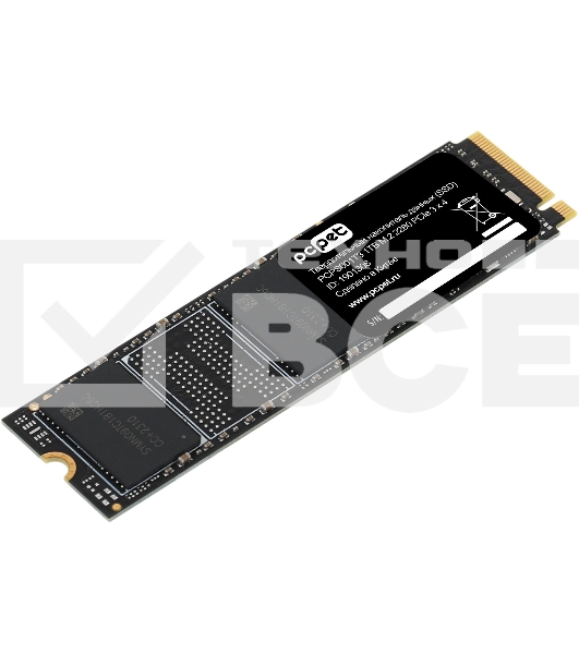 Накопитель SSD PC PET PCPS001T3, 1TB, PCIe 3.0 x4, M.2 2280, NVMe, R/W 2000/1600