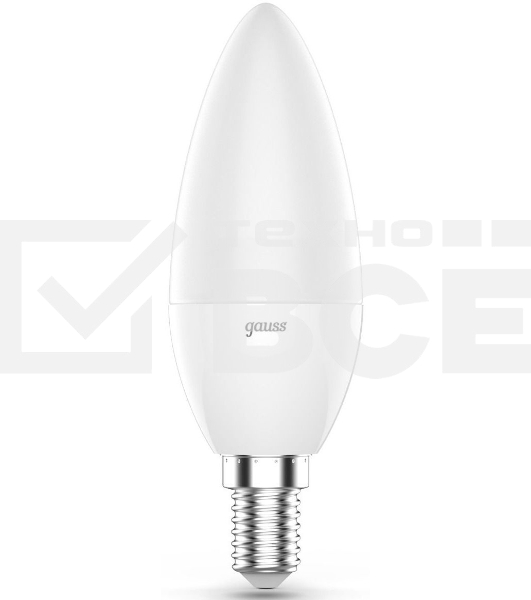 Лампа Свеча Gauss 6W E14 RGBW+димирование LED 1/10/100
