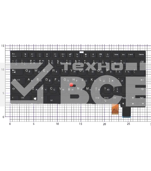 Клавиатура для ноутбука Lenovo Thinkpad T460S T470S черная с подсветкой