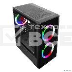 Компьютерный корпус Ginzzu CL406 mATX FAN 3*12 FRGb (12RR4), фото3