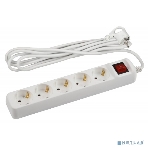 Удлинитель электрический ЭРА U-5es-5m-3x1,5 с заземлением с выключателем 5 розеток 5м ПВС 3x1,5мм2 16А, фото3