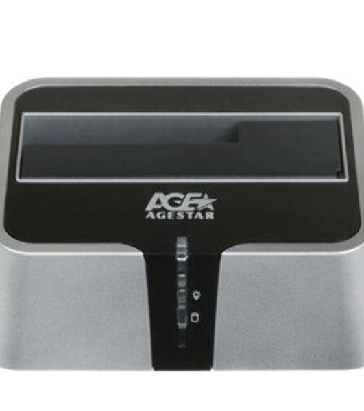 Док-станция для HDD AgeStar 3CBT2 SATA II пластик серебристый 1