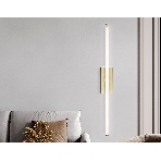 Настенный светодиодный светильник Ambrella light FL6114 GD золото 9W 3000K-6400K 410*45*80, фото 1