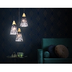 Светильник Ambrella light LH58112/3 BK/LW/SM черный/светлое дерево/дымчатый E14*3 max 40W D270*1200, фото 1