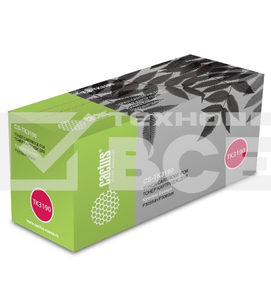 Картридж лазерный Cactus CS-TK3190 черный (25000 стр.) для Kyocera Ecosys P3055dn/P3060dn