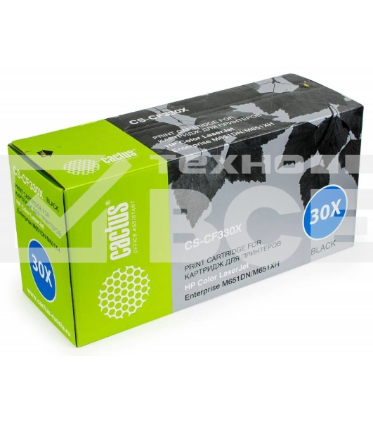 Картридж лазерный Cactus CS-CF330X черный (20500 стр.) для HP Color LaserJet M651dn/M651n/ M651xh