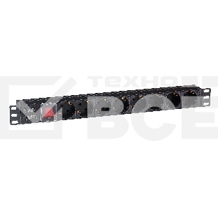 Блок розеток горизонтальный ExeGate ServerPro PDU-19H801 Al-8S-C14-SW, 19