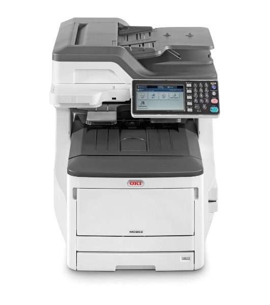 МФУ OKI MC853DN цветной светодиодный принтер/сканер/копир/факс; А3,23 ppm,600 dpi,дуплекс,PCL5/6;USB 2.0.,сеть,автопод