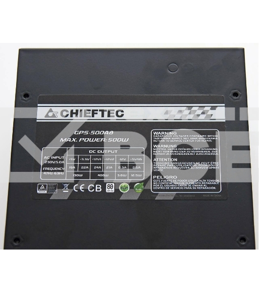 Блок питания Chieftec GPS-550A8, 550Вт, 80 PLUS:, 120мм, черный