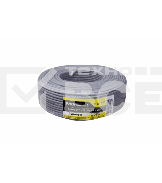 Кабель Proconnect (01-0043-3-100) Кабель UTP CAT5e 4 пары (100м) 0.51 мм