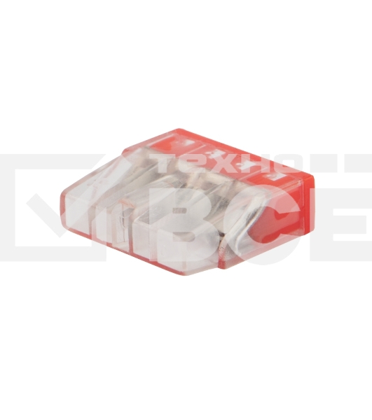 Экспресс-клемма с пастой Rexant СМК 2273-244, 4-проводная 0.5-2.5 мм², прозрачная, блистер (20 шт./уп.)