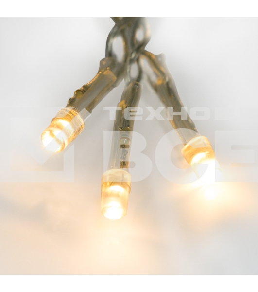Гирлянда Твинкл-Лайт 20 м, прозрачный ПВХ, 160 LED, цвет теплый белый