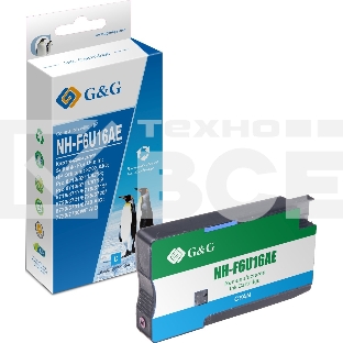 Картридж струйный G&G GG-F6U16AE (F6U16AE) голубой (26 мл) для HP OJ Pro 7740/8210/8218/8710/8715