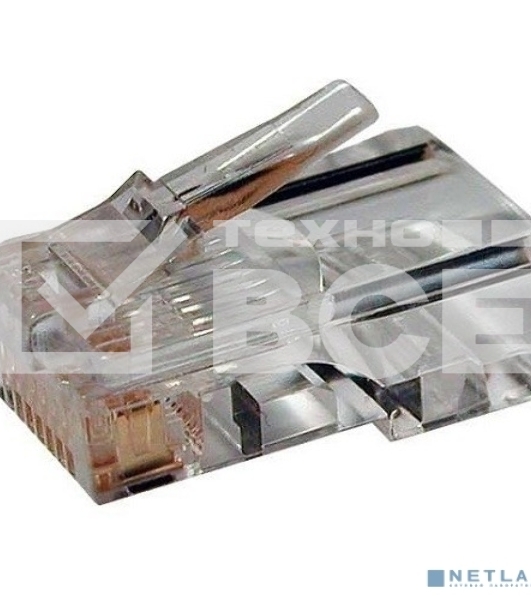 Коннектор медный Lanmaster TWT-PL45/S-8P8C RJ45 кат.5e серебристый