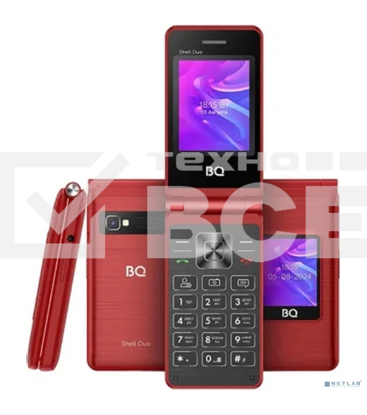 Мобильный телефон BQ 2412 Shell Duo красный MTK 6261 D