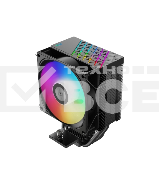 Кулер PCCooler R400 ARGB черный 92мм алюминий+медь 2200r[m 30db 4-pin 180W 133мм