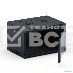 Шкаф телекоммуникационный настенный NEOMAX 9U (600х450), стеклянная дверь, замок-ключ (3 шт), разборный, цвет черный (1 коробка) NCB-WM9U-6045GK3-100-BK, фото3
