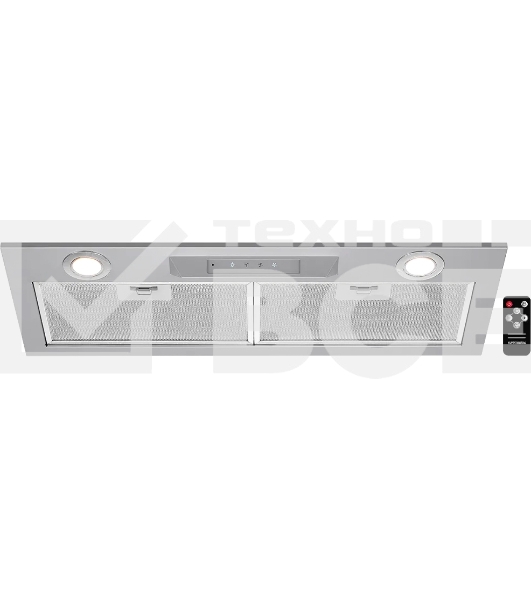 Вытяжка встраиваемая Kuppersberg INLINEA 72 Inox, 850 м3/час, электронное сенсорное управление, таймер, пульт ДУ, 3 скорости, светодиодное освещение 2х3,5 Вт, металлический жироулавливающий фильтр, угольный фильтр С6С (опция), 56 дБ, цвет нержавеющая стал