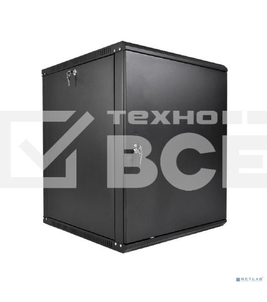 Шкаф телекоммуникационный настенный разборный ЦМО ЭКОНОМ 15U (600 350) дверь металл, черный
