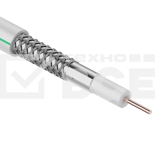 Кабель коаксиальный CAVEL SAT 703 B, Cu/Al/CuSn, 75%, 75 Ом, бухта 100 м, белый