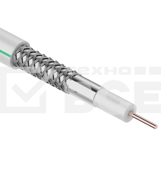 Кабель коаксиальный CAVEL SAT 703 B, Cu/Al/CuSn, 75%, 75 Ом, бухта 100 м, белый