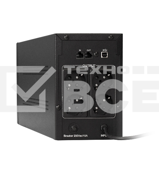 Источник бесперебойного питания ExeGate EP285490RUS SpecialPro UNB-1200.LED.AVR.EURO.RJ.USB<1200VA/750W, LED, AVR, 4 евророзетки, RJ45/11, USB, Black>