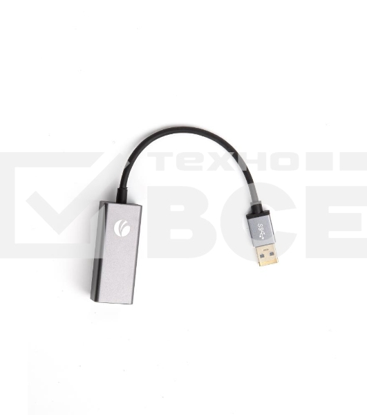Кабель-переходник USB 3.0 (Am) --> LAN RJ-45 Ethernet 1000 Mbps, Aluminum Shell, VCOM <DU312M>