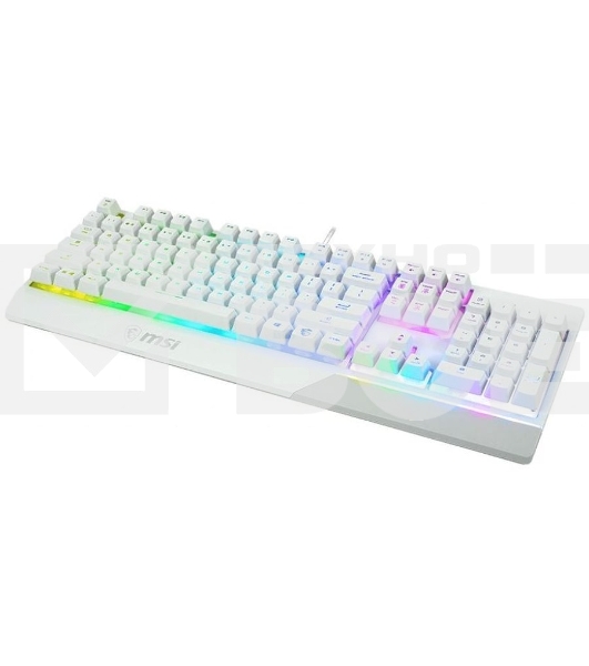 Клавиатура MSI Vigor GK30 белый USB Multimedia for gamer LED (подставка для запястий)