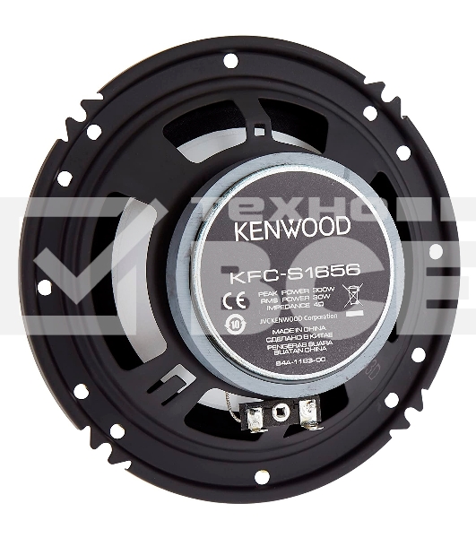 Колонки автомобильные Kenwood KFC-S1656 330Вт 87дБ 4Ом 16см (6.5дюйм) (ком.:2кол.) коаксиальные двухполосные