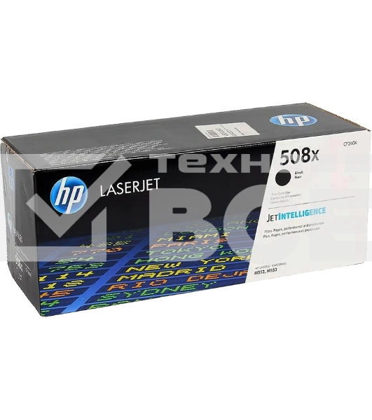 Тонер Картридж HP 508X CF360X черный для HP CLJ M552/M553 (12500стр.)