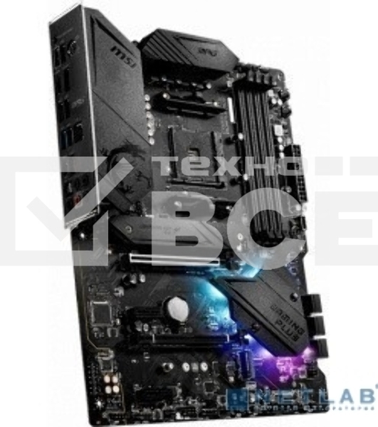 Материнская плата MSI MPG B550 GAMING PLUS, AM4, AMD B550, 4xDDR4, 6xSATA, 2xM.2, 1xPCI-E 4.0 x16, 1xPCI-E 3.0 x4, 2xPCI-E x1, 1xHDMI, 1xDP, 1x 1Gb LAN, 4xUSB-A 2.0, 2xUSB-A 3.2 Gen 1, 1xUSB-A 3.2 Gen 2, 1xUSB-C 3.2 Gen 2, 5x3.5 мм, 7.1, ATX