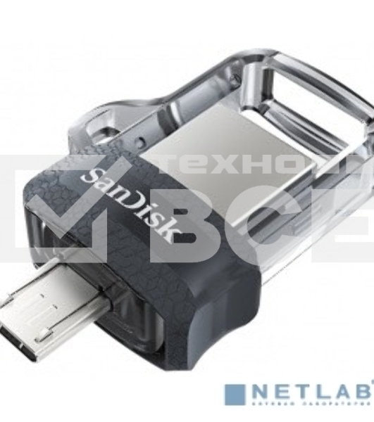 Флеш диск 32GB SanDisk Ultra Android Dual Drive OTG, m3.0/USB 3.0, Black