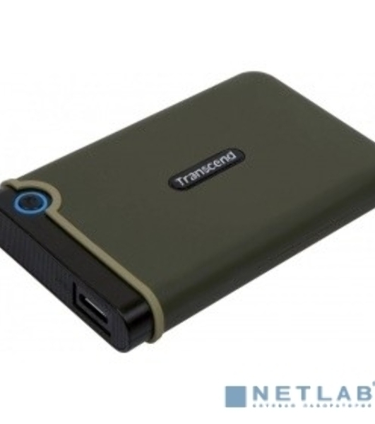 Внешний HDD 2.5' Transcend StoreJet 25M3, 1TB, USB 3.2 Gen 1 Type-A, 5400 rpm, зеленый