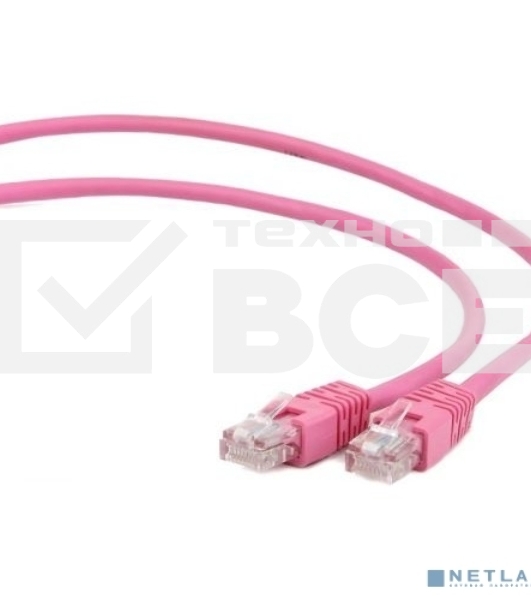 Патч-корд UTP Cablexpert кат.5e, 0.5м, литой, многожильный (розовый)