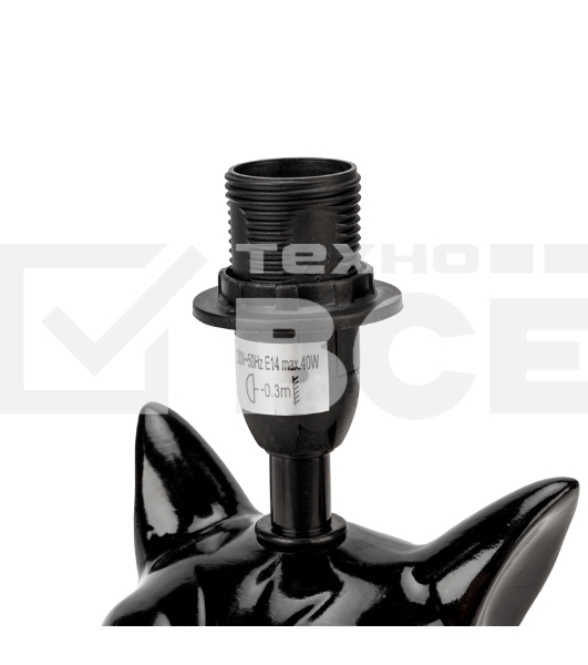 Светильник декоративный настольный Rexant МОБИ 'Бульдог', с цоколем Е14, 40Вт, черный