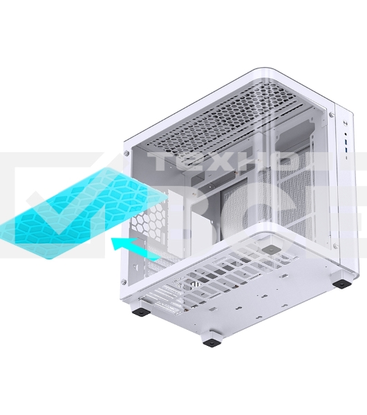 Корпус без блока питания Корпус JONSBO TK-3 White ATX без БП, mini-ITX, micro-ATX, белый