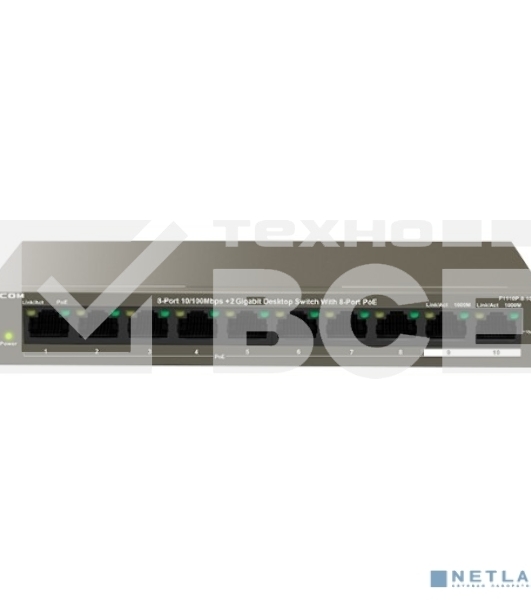 Коммутатор 10PORT 10/100M F1110P-8-102W IP-COM