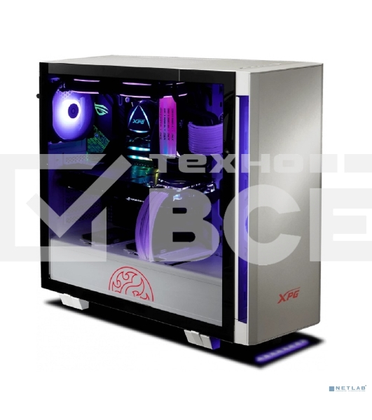 Компьютерный корпус XPG INVADER-WHITECOLOR BOXWORLDWIDE (ATX, подсветка ARGb, 2 вентилятора 120мм, стеклянная боковая панель,белый)
