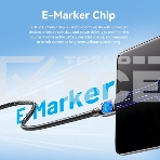 Кабель Vention USB 2.0 CM/CM с LED дисплеем - 1.2м. черный 5А PD100W, шт., фото6