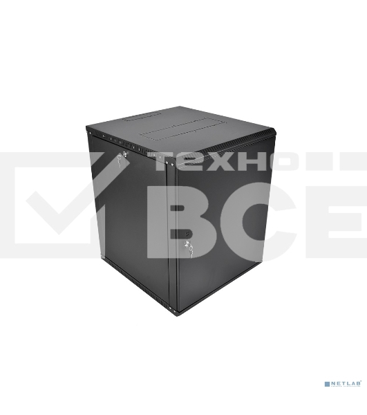 Шкаф телекоммуникационный настенный разборный ЦМО ЭКОНОМ 15U (600 350) дверь металл, черный