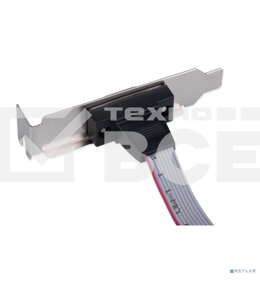 Планка на заднюю панель низкопрофильная Cablexpert CCDB9RECEPTACLE-LP, 1 порт COM/RS-232/DB9-M