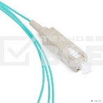 Пигтейл Cabeus, SC, OM3 50/125, 1,5м, бежевый хвостовик, бирюзовый, фото 1